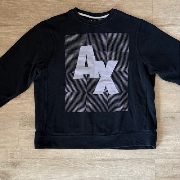 Armani Exchange Tops - Armani Exchange AX Logo Crewneck Sweatshirt Black NWOT Men’s